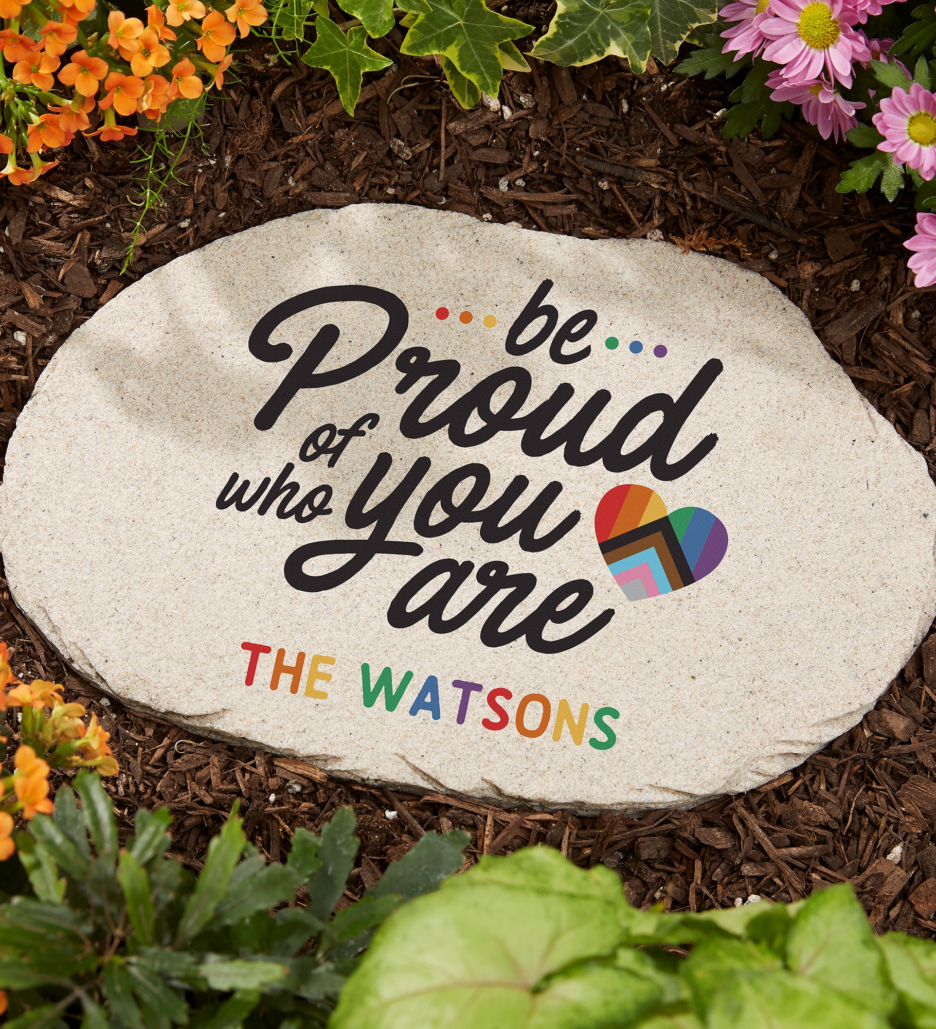 Love Yourself Personalized Round Garden Stones
